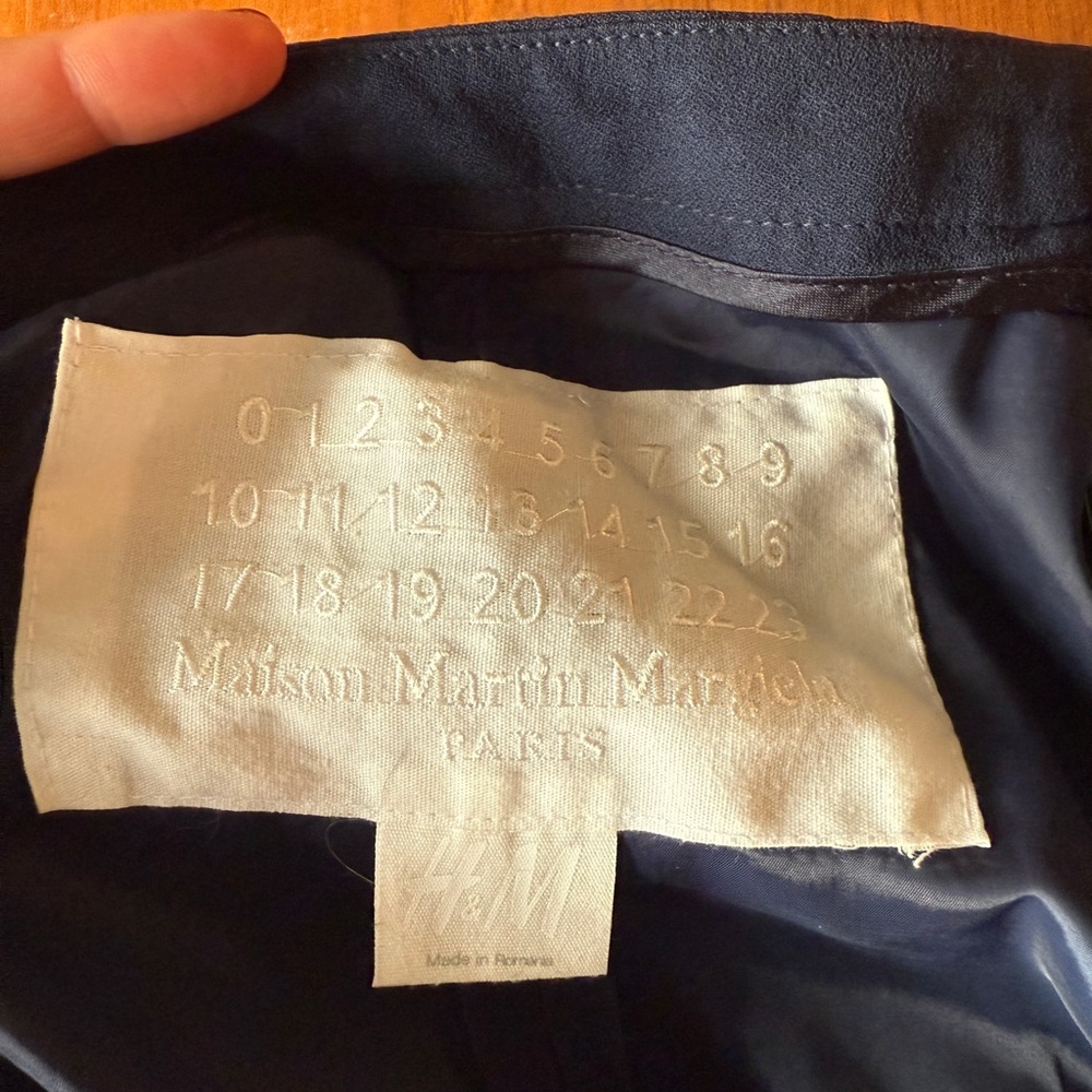 Maison Martin Margiela Asymmetrical Navy Blue Layered Skirt - Picture 6 of 7